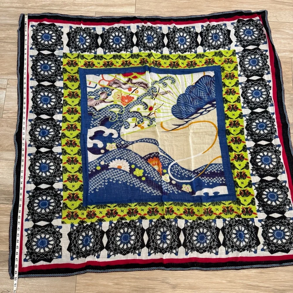 Oversized Asian Inspired Scarf